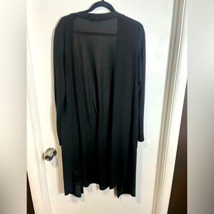 Large Black Long Sweater / Duster - Lightweight, perfect for Summer!